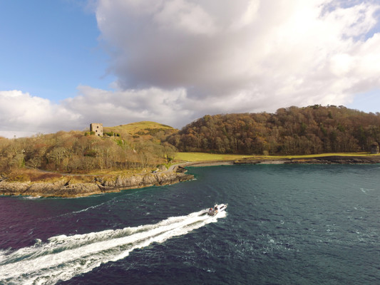 Dunollie Castle From Drone