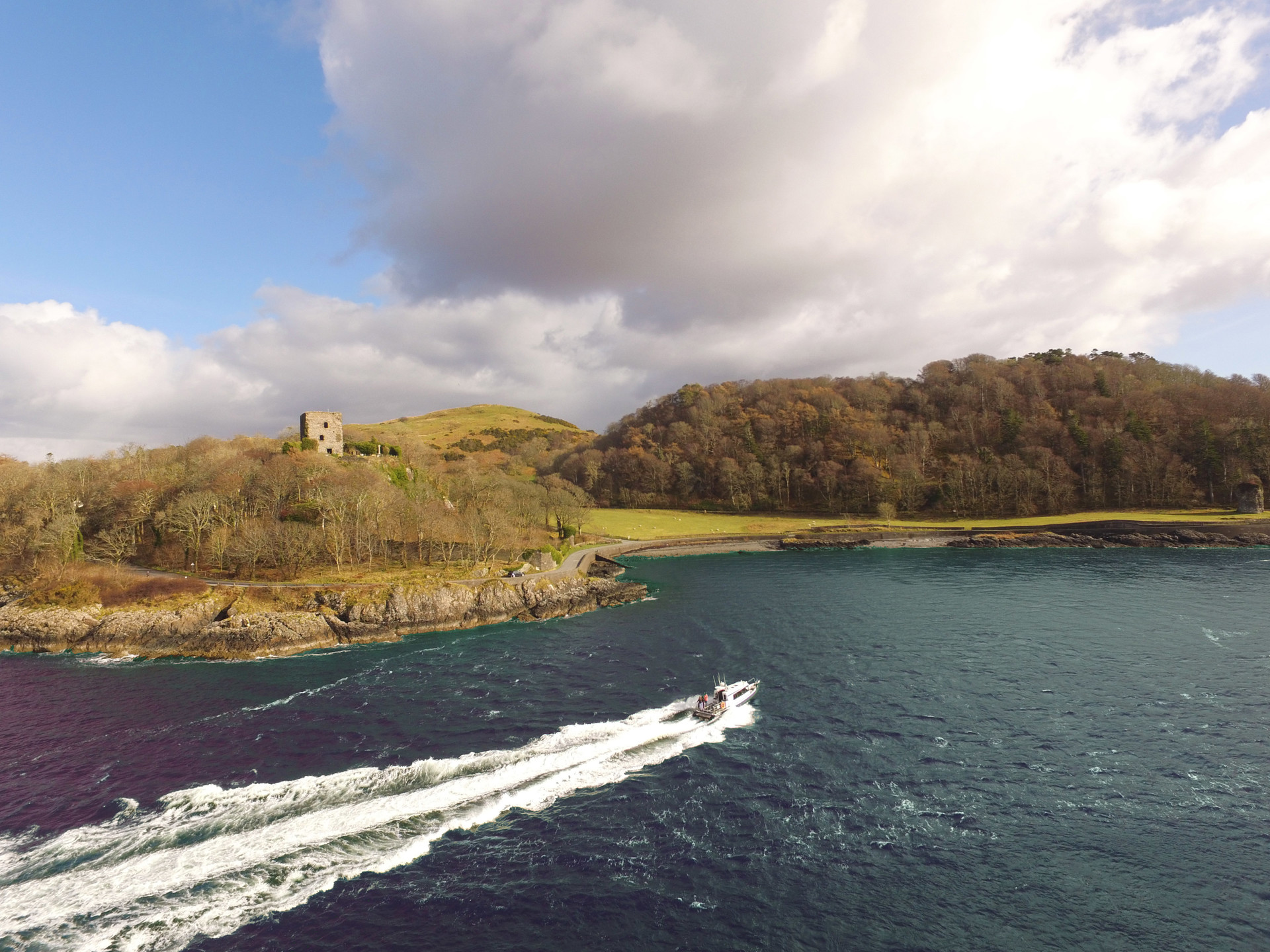 Background image - Dunollie Castle From Drone